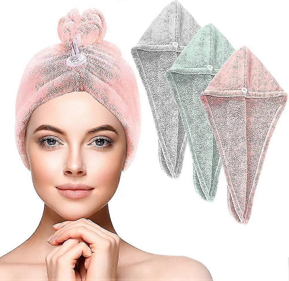 Turban Towel, 3 Pieces Towel, Turban Towel With Button, Headscarf Towel For Long