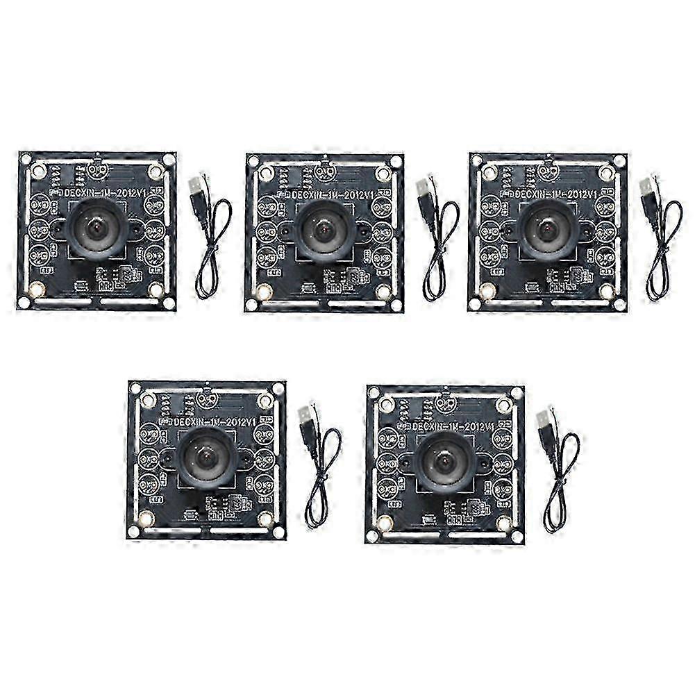 5PCS 100 Degree 1MP Camera Module 1280x720 30fps USB Drive Free for Windows with 60cm Cable