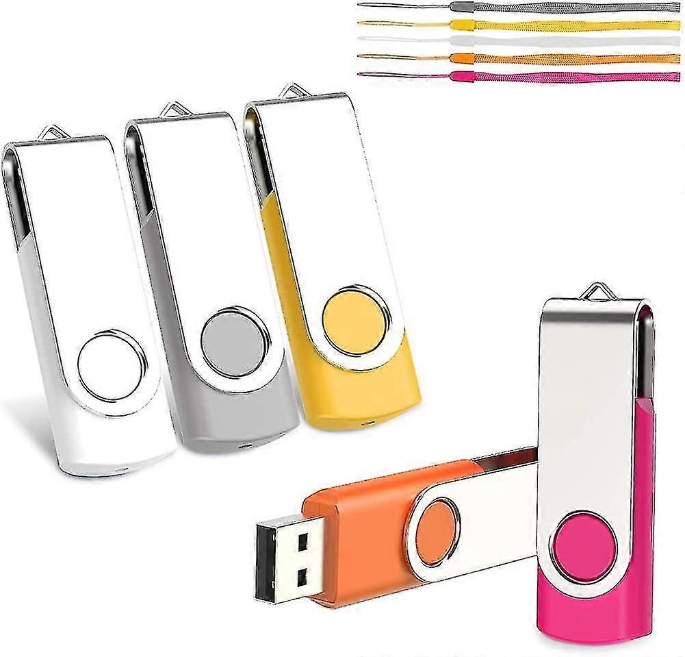 USB Stick 2GB 5 Stück Memory Sticks USB Sticks 360 Rotation Memory Stick. Hohe Geschwindigkeit