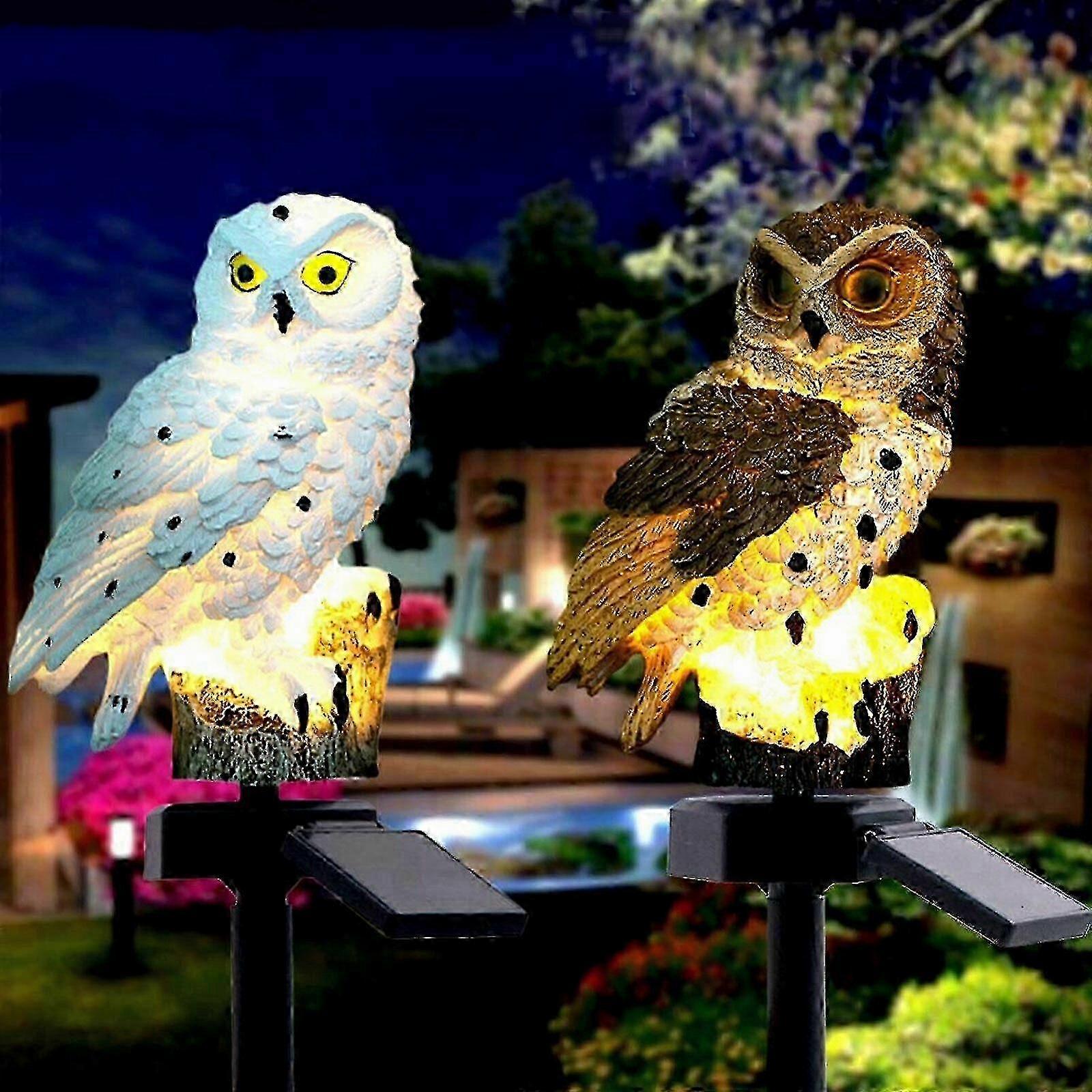 An Owl-shaped Solar-powered decorative Garden Light.