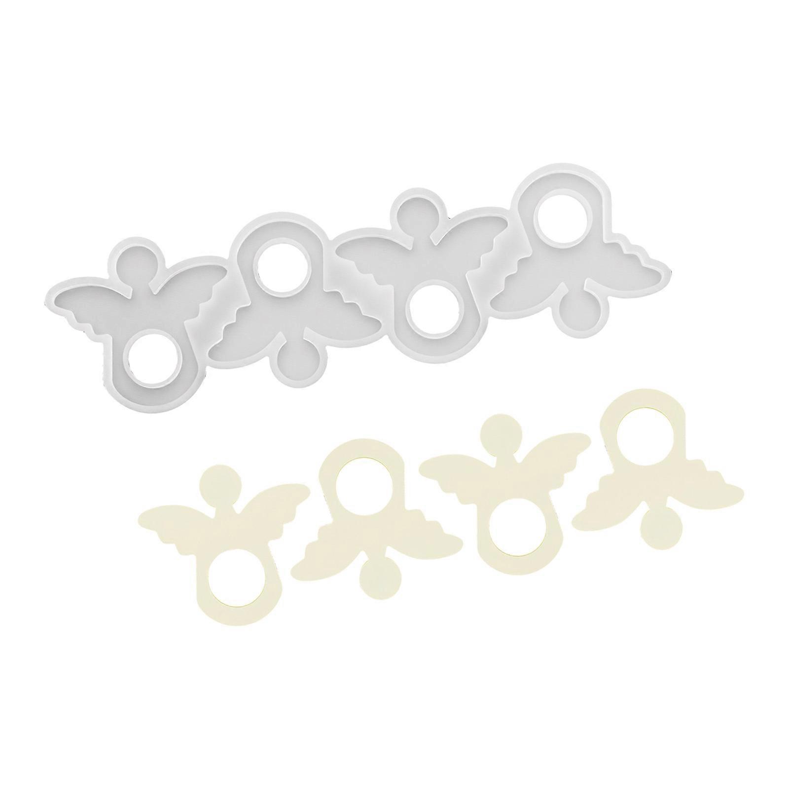 Sturdy Silicone Angelic Wing Craft Mould Multipurpose for Handmade Candle Soaps Decorative Plasters Creation Multicolor