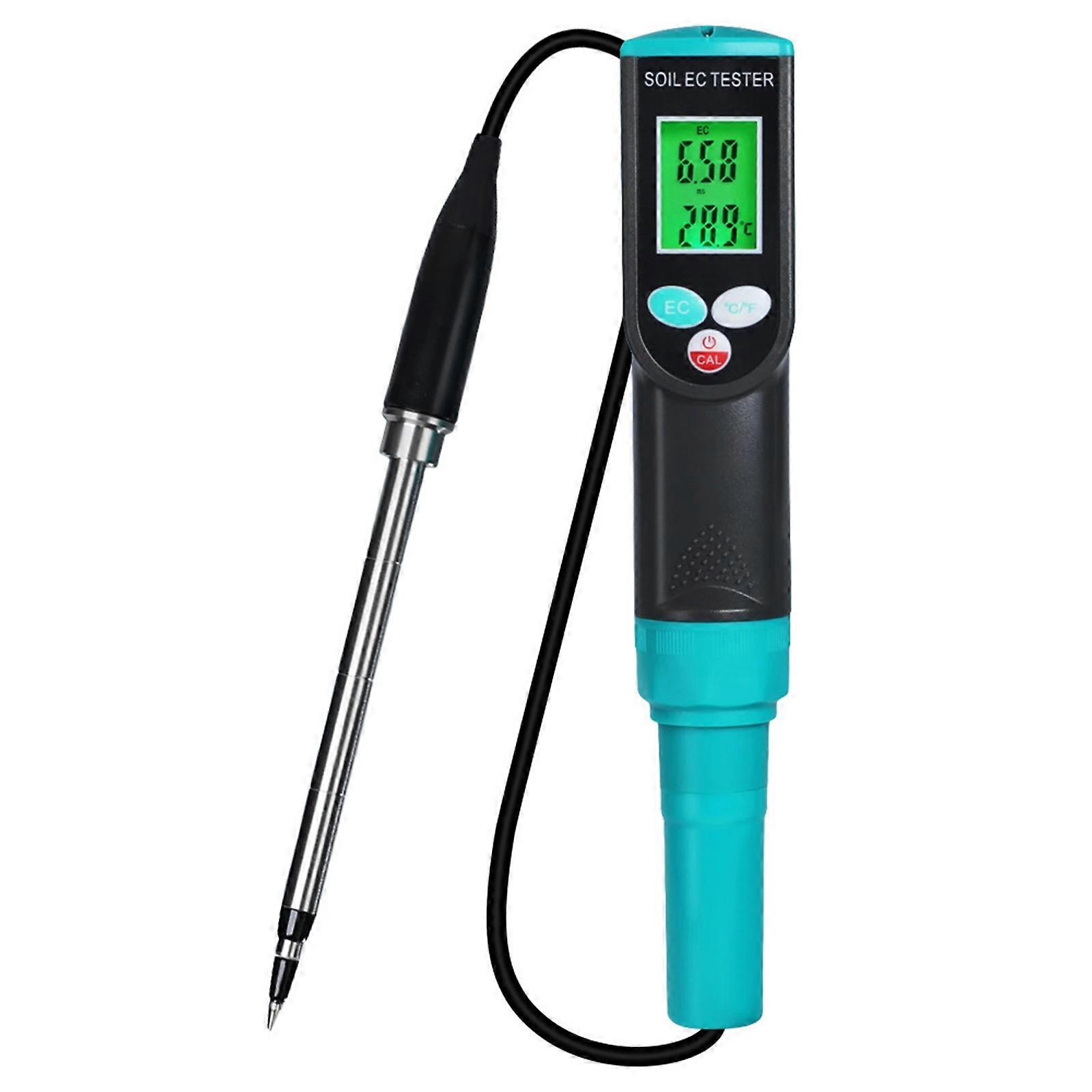Portable Soil Temperature Tester For Garden Plant Accurate Conductivity Meter Digital Soil Measurement Meter Multicolor