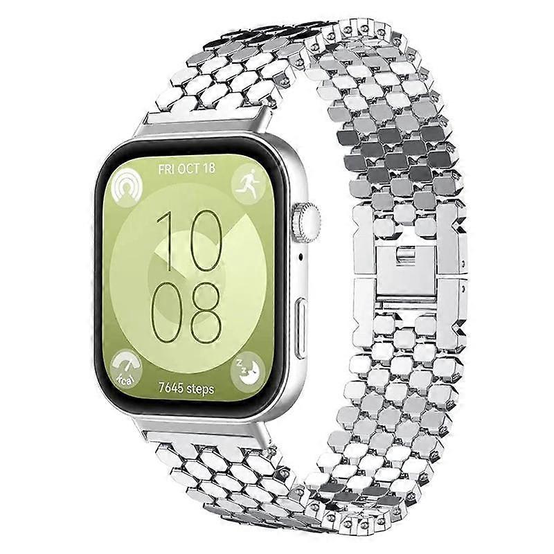 xDfind Halpikkely Textúrájú Fém Óraszíj Huawei Watch Fit4 / Fit4 Pro / Fit3-hoz