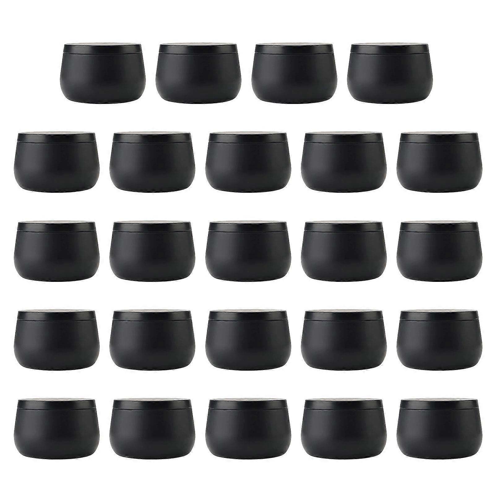 24Pieces Round Candle Tins with Lids Empty Candle Jars Containers Box for DIY Candle Making and Multipurpose Storage Multicolor