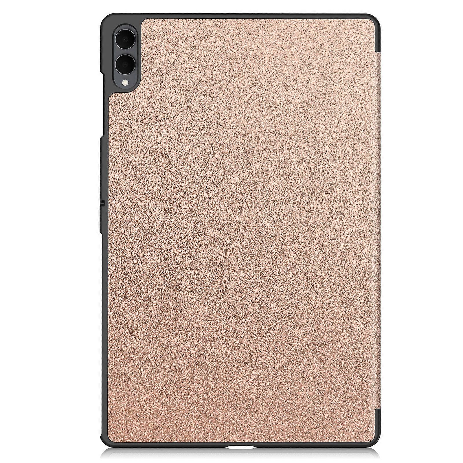 Folding Stand Magnetic Cover with Auto Sleep Wake Protective Case Stand Case PU Leather Cover for Tab S11 Ultra 14.6inch Tablets  rose gold