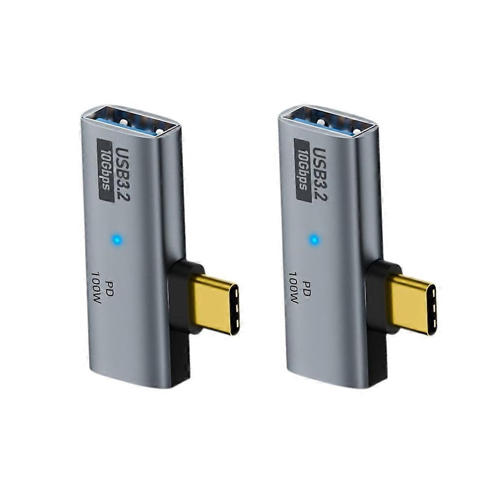 2-piece PD 100W Type-C splitter, 1-to-2 connector adapter for fast charging.