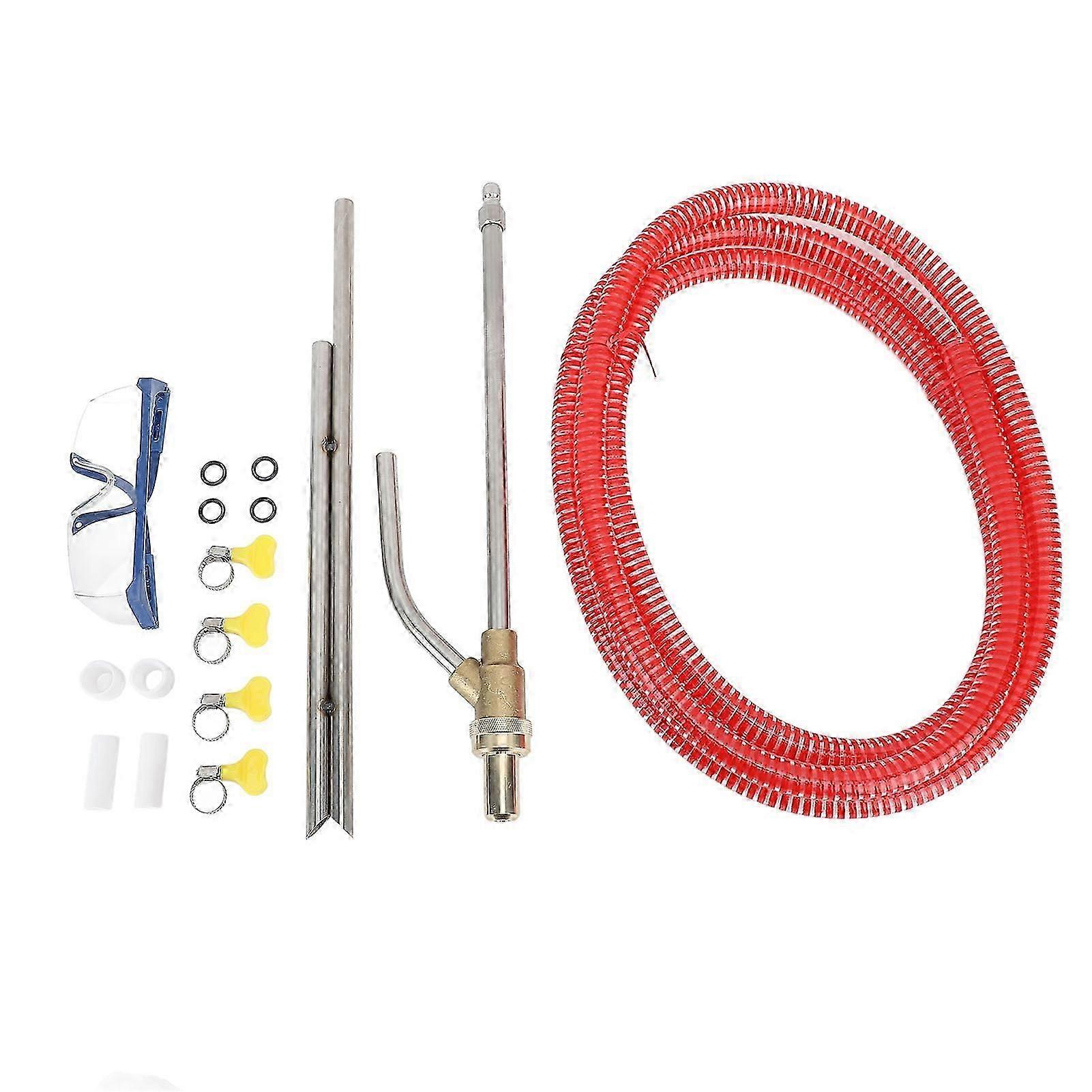 Pressure Washer Sandblasting Kit Wet Sandblaster Attachment Power Washer Sandblasting Nozzle with 1/4 Inch Quick Disconnect Red