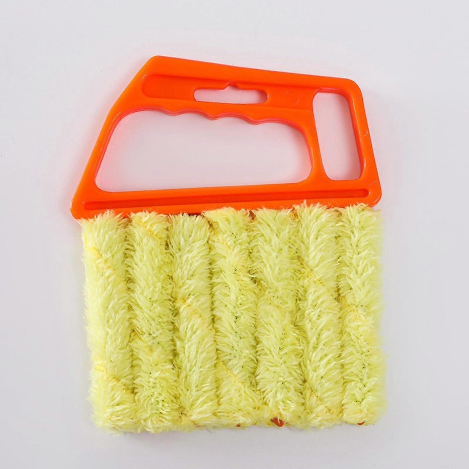 Shutter Cleaning Brush for Window Blinds and AC Vent Dust Removal with DoubleEnded Design Orange
