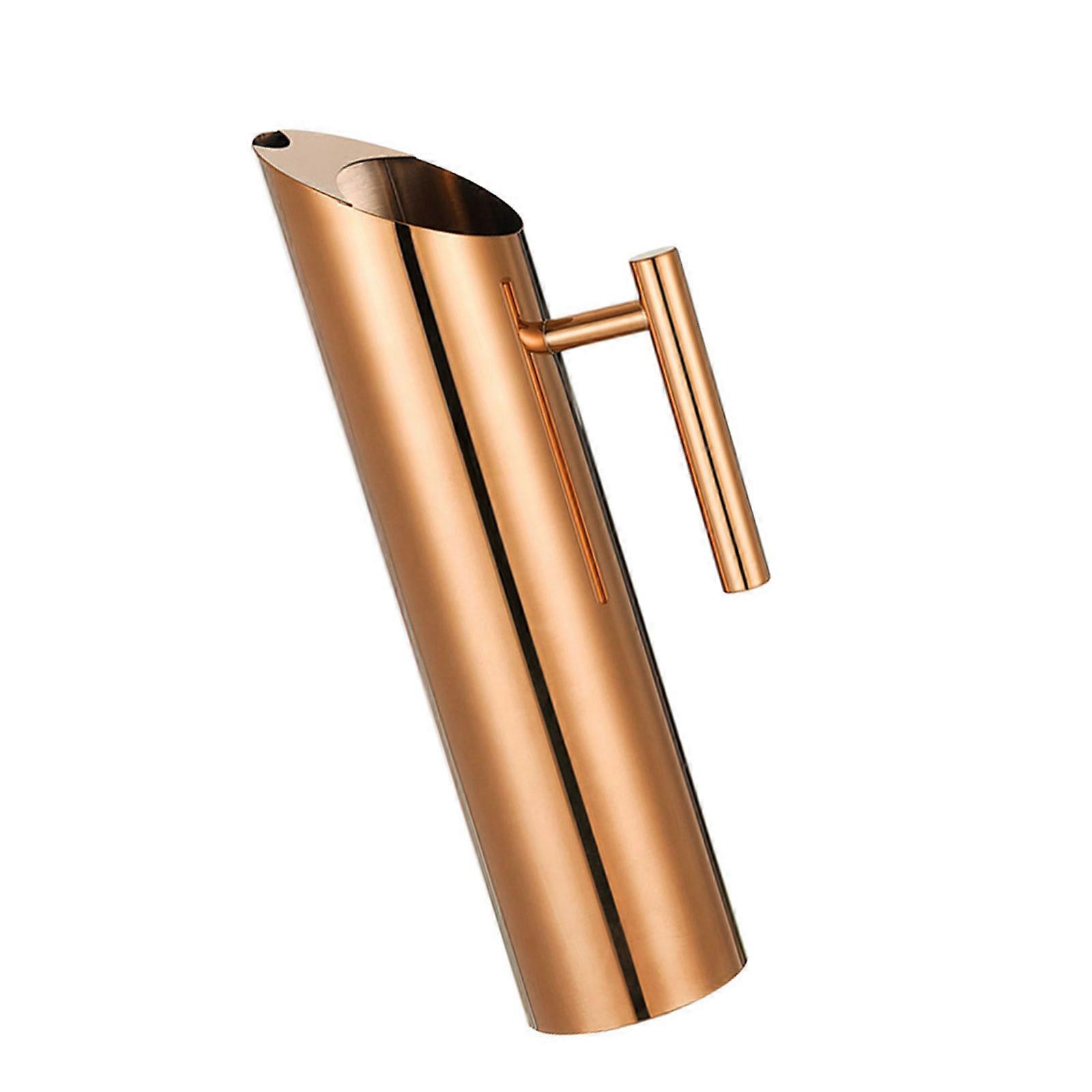 الفولاذ المقاوم للصدأ مستقيم الجسم صب الأواني سعة كبيرة إبريق الماء كوب ماء مناسبة للاستخدام المكتبي والمنزلي الذهب الوردي