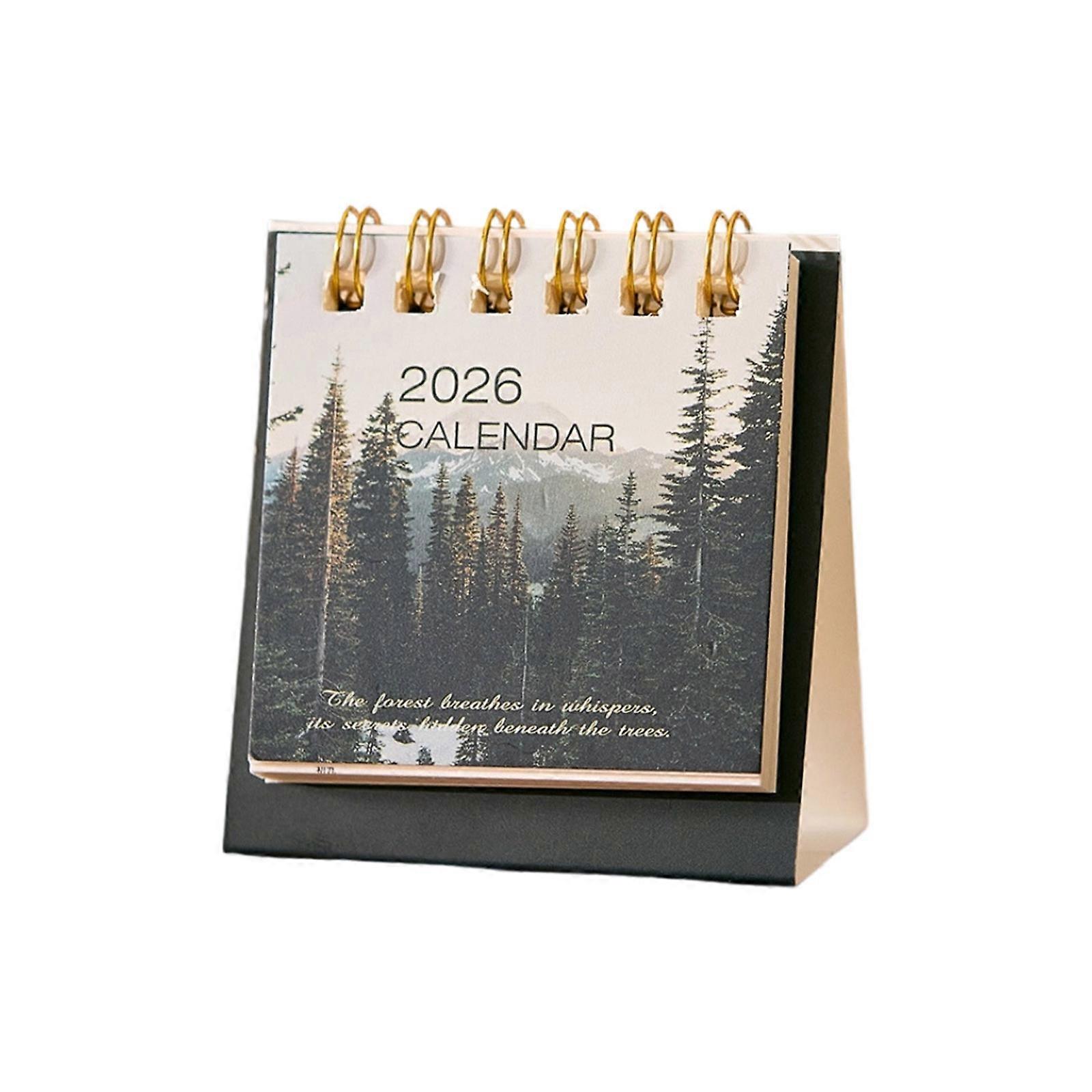 2026 Desk Calendar 19 Month Referance from Jun 2025 to Dec 2026 Twin-Coil Binding Monthly Calendar For Notes Appointment Multicolor