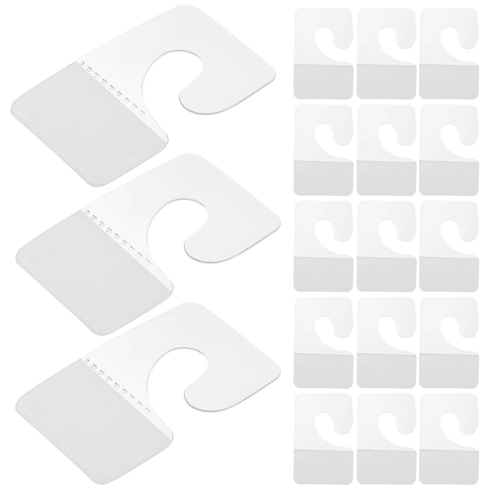 200Pcs Self Adhesive Hang Tabs Hooks Clear Hangers for Retail Store Display Pegboard