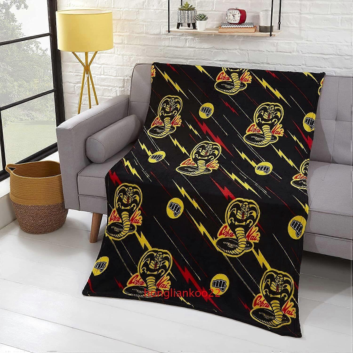 3D Cobra Kai Karate Blanket Throw Sofa Bed Soft Flannel Throwover Bedding Gift