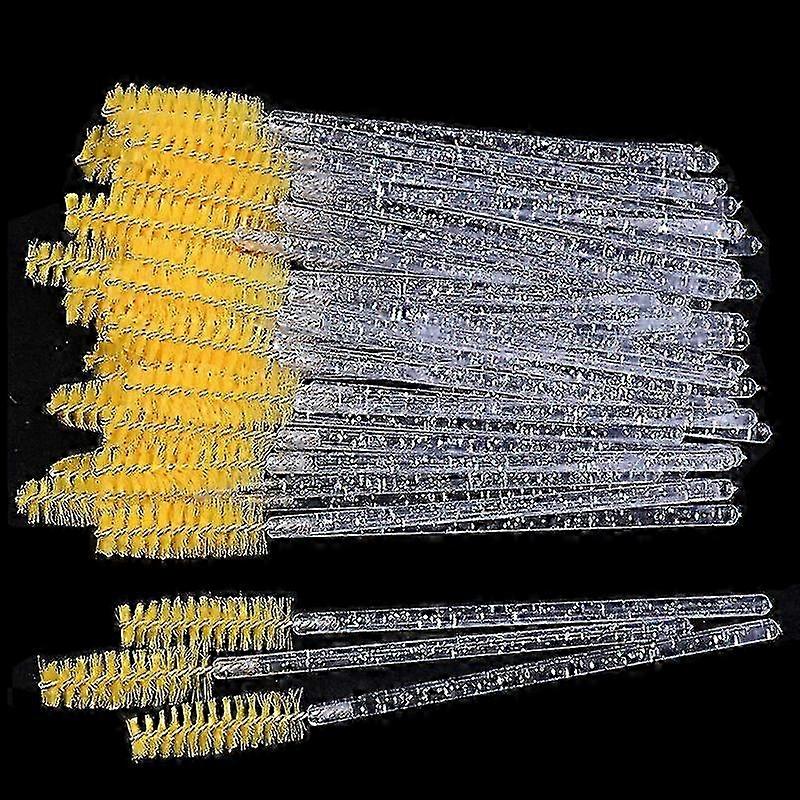 m CNKESS 50Pcs/Bottle Disposable Eyelash Brush With Container And Case Micro Glitter Eyelash Brush For Eyelash Extensions