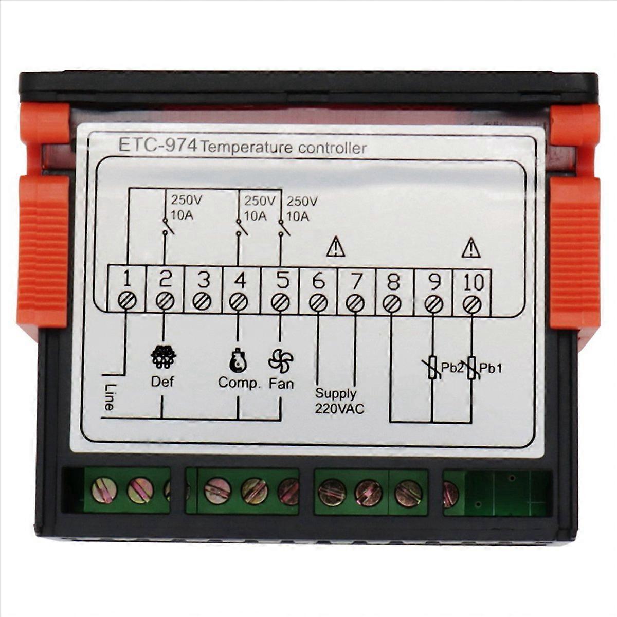 6X ETC-974 Digital Temperature Controller Microcomputer Thermostats Thermostat Refrigeration Alarm 2