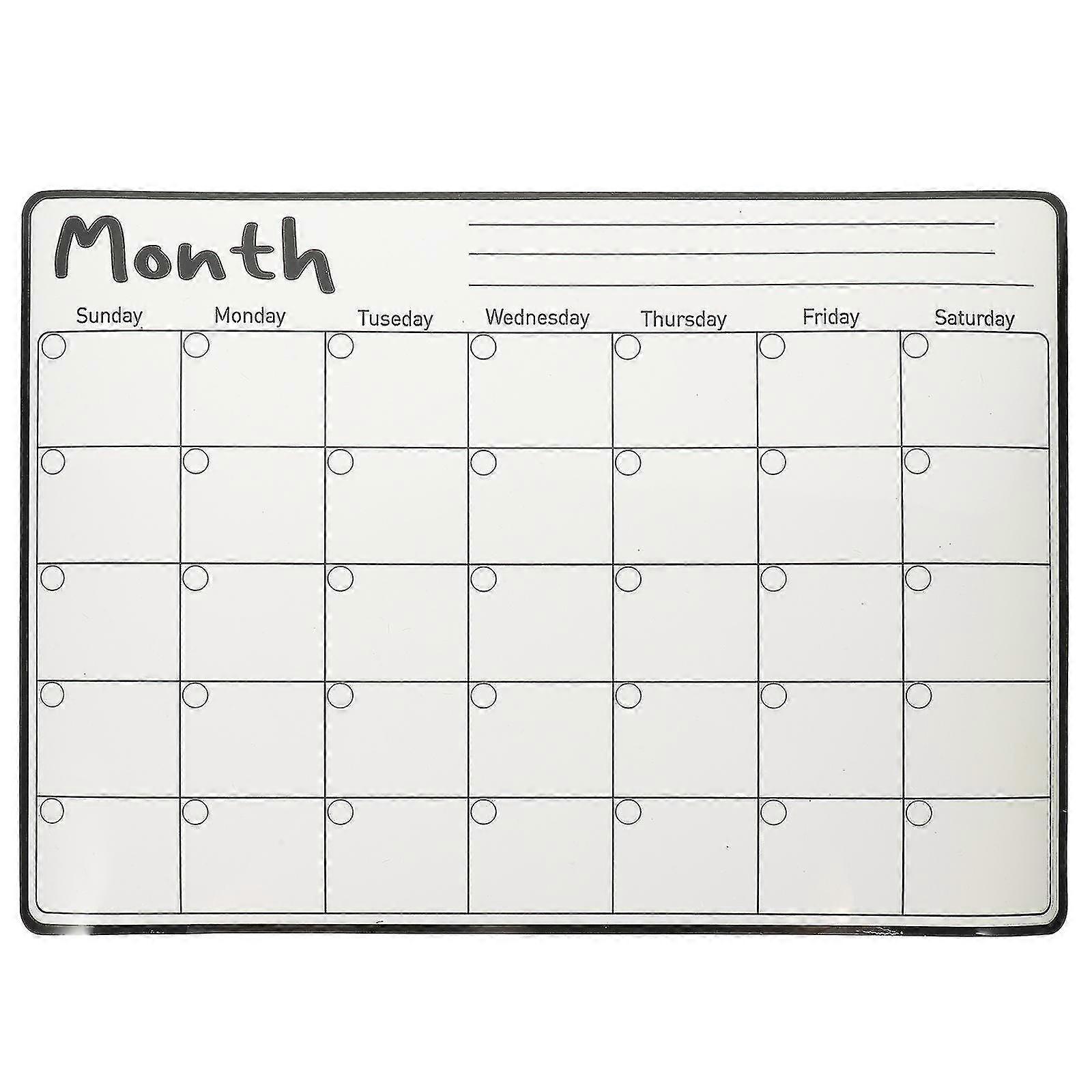 Magnetisk whiteboardkalender för kylskåp - Planner