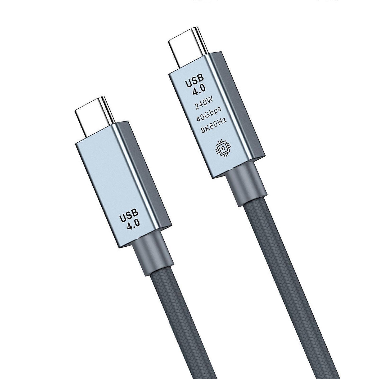 USB C Cable,ThunderRate 4 / USB4 Cable 240W Charging USB4 Cable,Support 40Gbps Data Transfer,8K@60Hz Video Multicolor