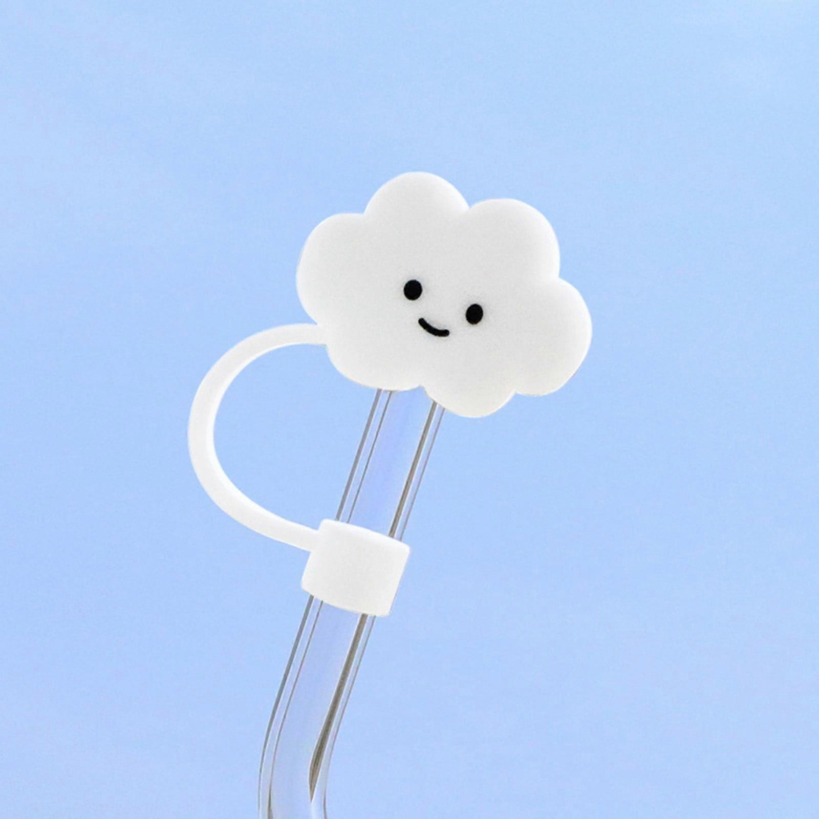 Uclet Straw Covers Cloud Straw Cover Cloud Cloud Straw Toppe Traw Covers Cap Cloud For Reusable Cloud Shape Straw Protector