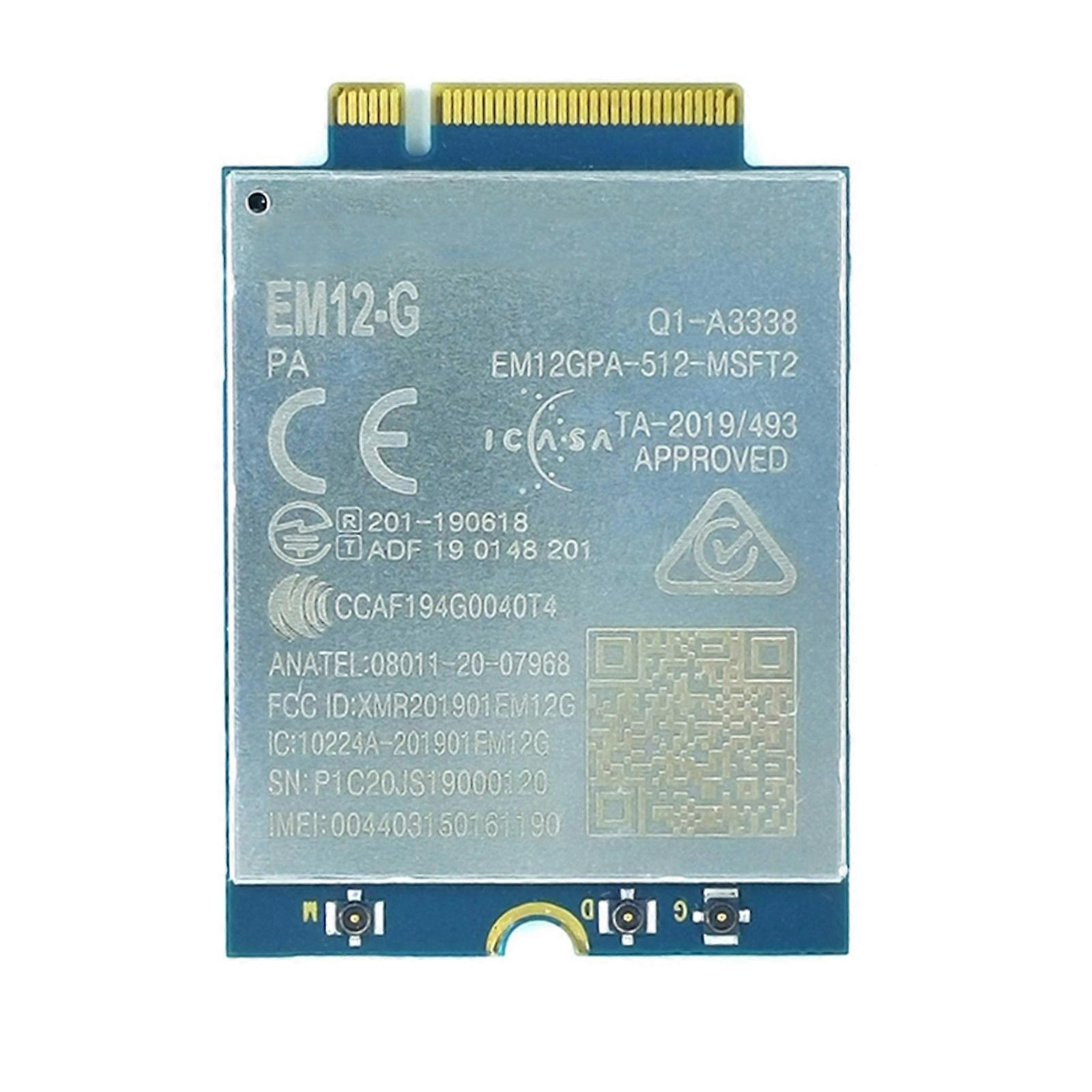 EM12G Cat12 4G Module 600Mbps Downlink 150Mbps Uplinks Data Rates EM12G EM12GPA GNSS Receiver 4G Module Multicolor