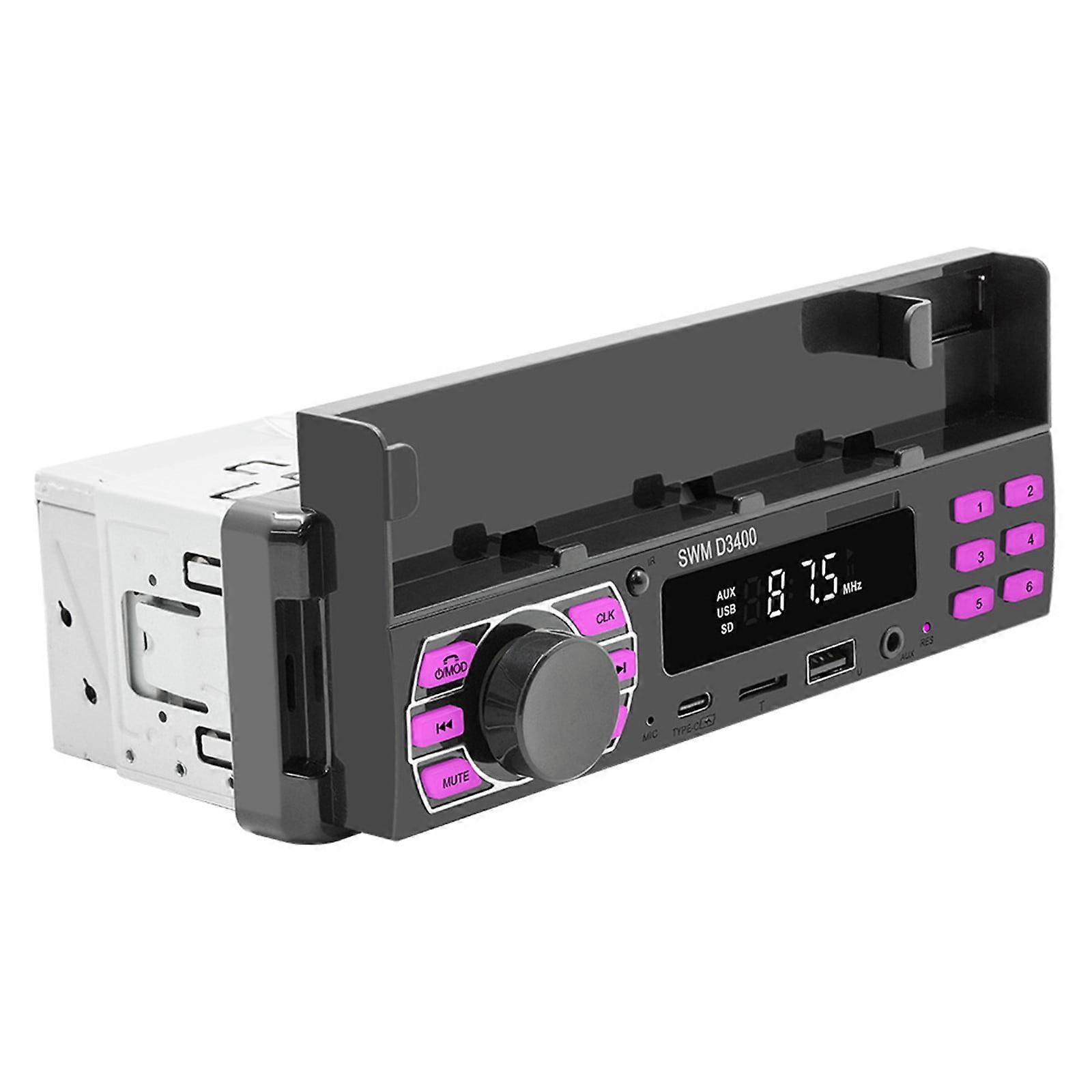 VALSEEL 12V Car MP3 Player with Bluetooth, FM Transmitter, U-Disk/AUX/SD, Phone Call, compatible with iPhone & Android
