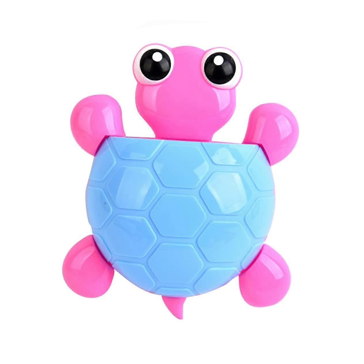 2 Pack Blue Turtle Toothbrush Holders with Suction Cup for Bathroom Wall & Washstand Storage