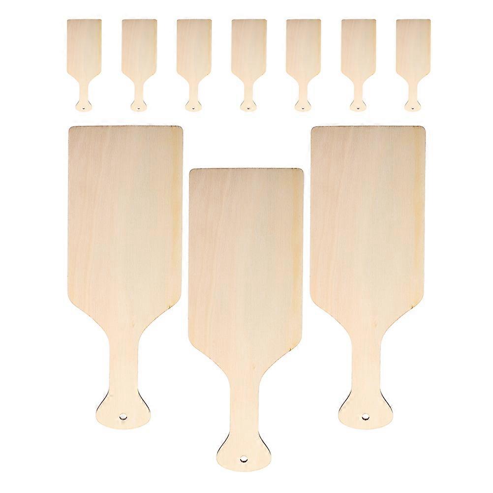 Compact Portable Small Wooden Cutting Board with Handle for Decorating Light Yellow