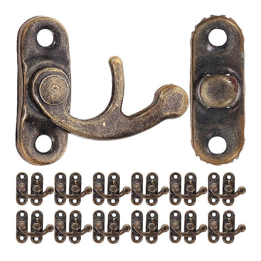 Retro Box Latch Hooks Vintage Decorative Cabinet Latches for DIY 20Pcs