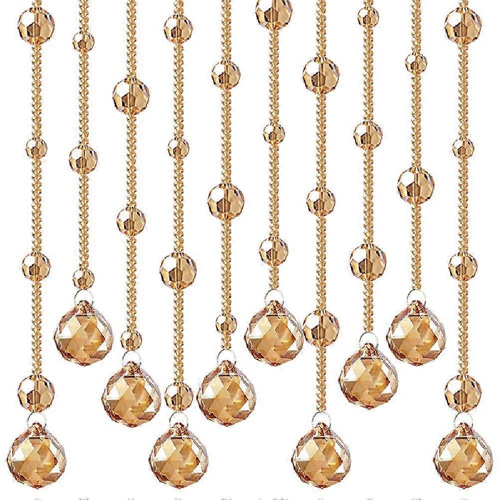 Crystal Bead Curtain with 20 Strands, Decorative Doorway Divider, 3 Colors, 80x180cm RustResistant