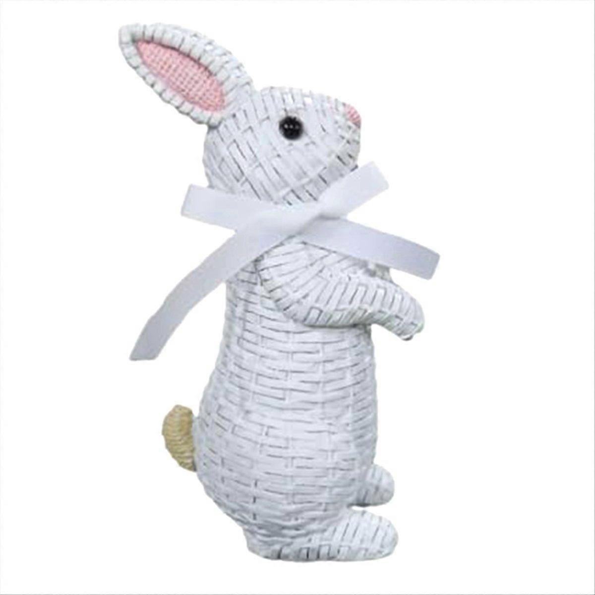 Simulation Bunny Figurine Easter Tabletop Deco Craft Ornament 