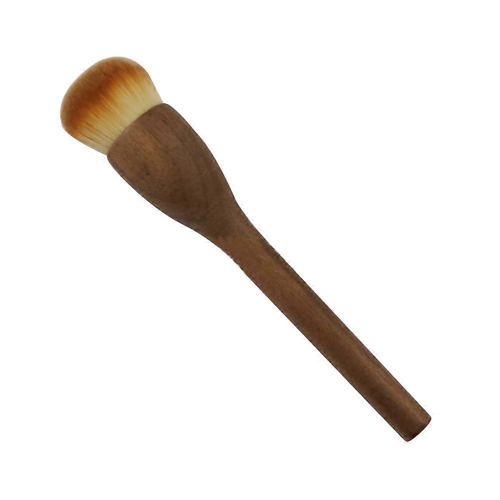 Makeup Brush Foundation and Powder Fluffy Goat Hair with Walnut Handle for Flawless Coverage