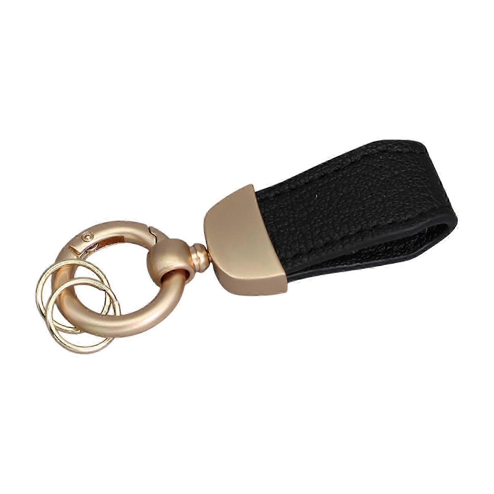 Stylish Keychain Key Accessory PU Texture Unique Key Rings Fashionable Key Holder PU Texture Suitable for Men and Women orange red