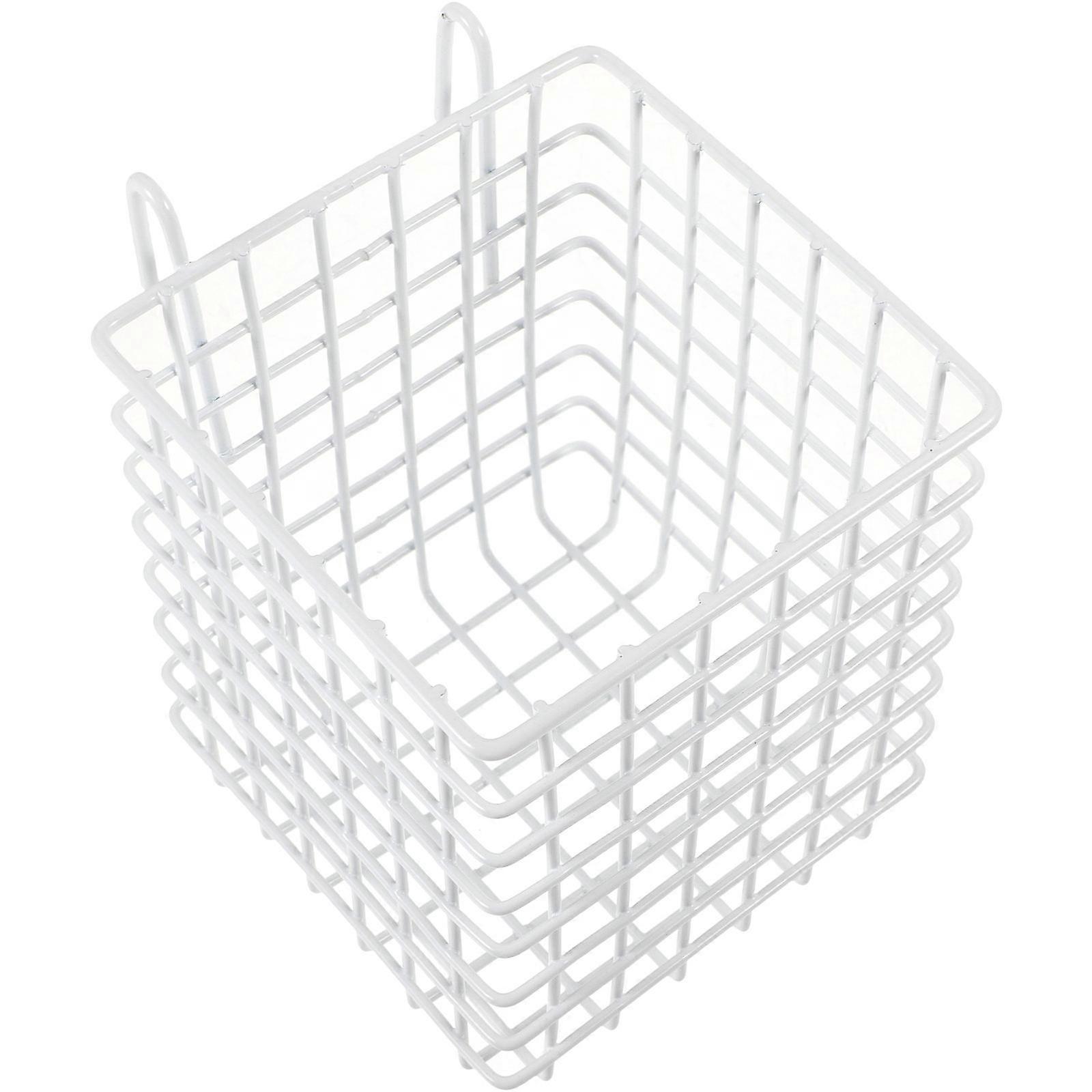 White Iron Rabbit Hay Feeder for Storage Easy to Use and Install Suitable for Small Animals