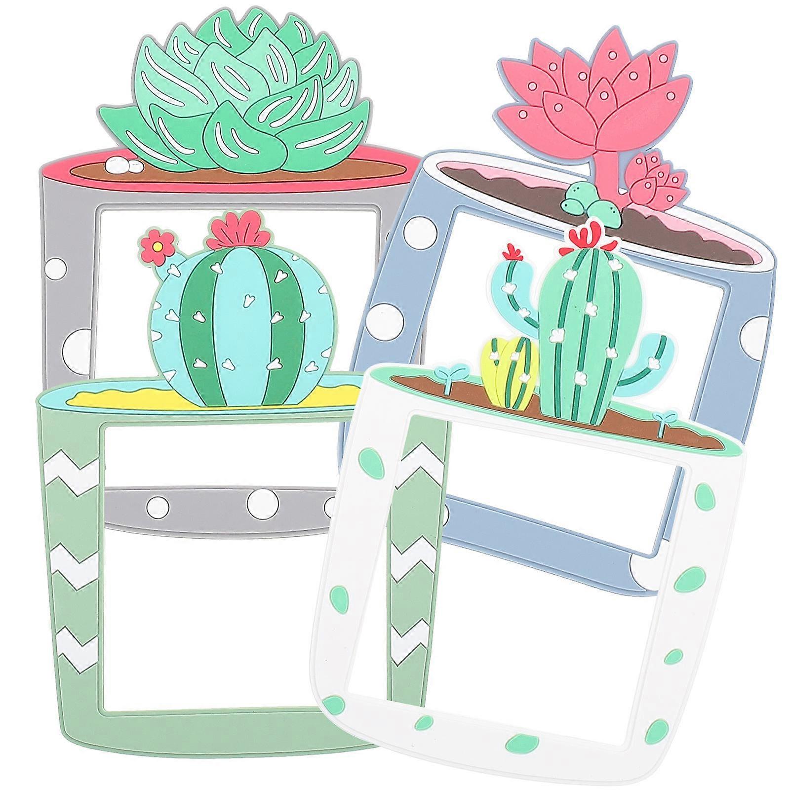 Socket Covers Succulent Pattern Switch Stickers for Room 16Pcs