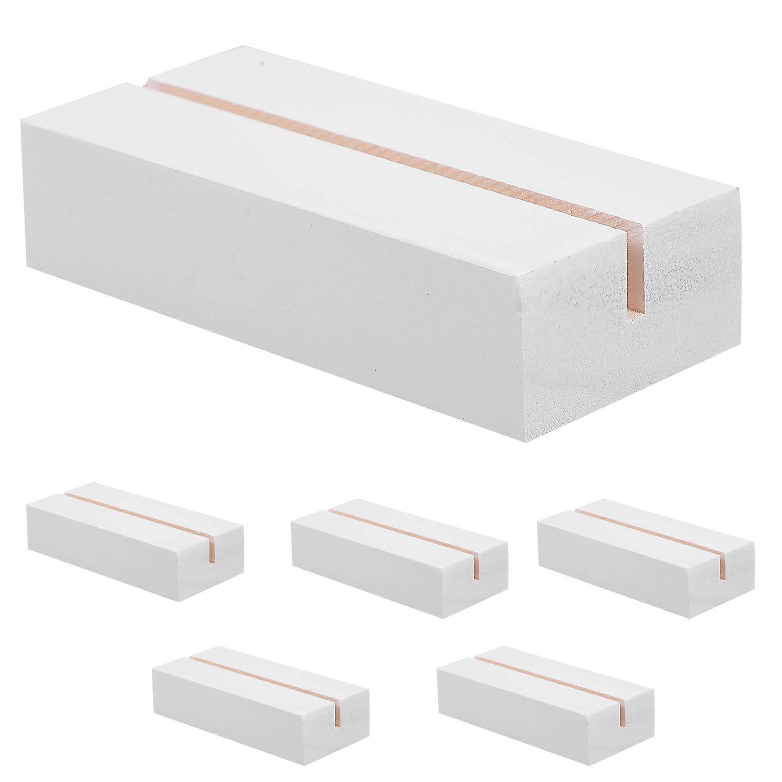White Wood Note Holders Rustic Place Card Holders for Holding 6Pcs Pack