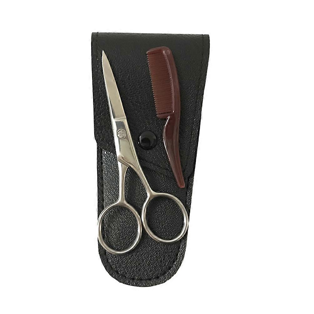 Mustache Scissors Beard Trimmer for Men 1Set Stainless Steel Cutter Scissors Kit