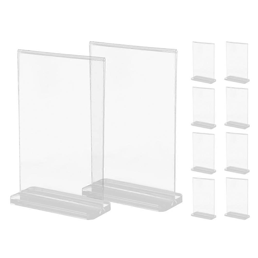 Menu Display Stand Acrylic Clear Sign Holder for Table Use 20Pcs
