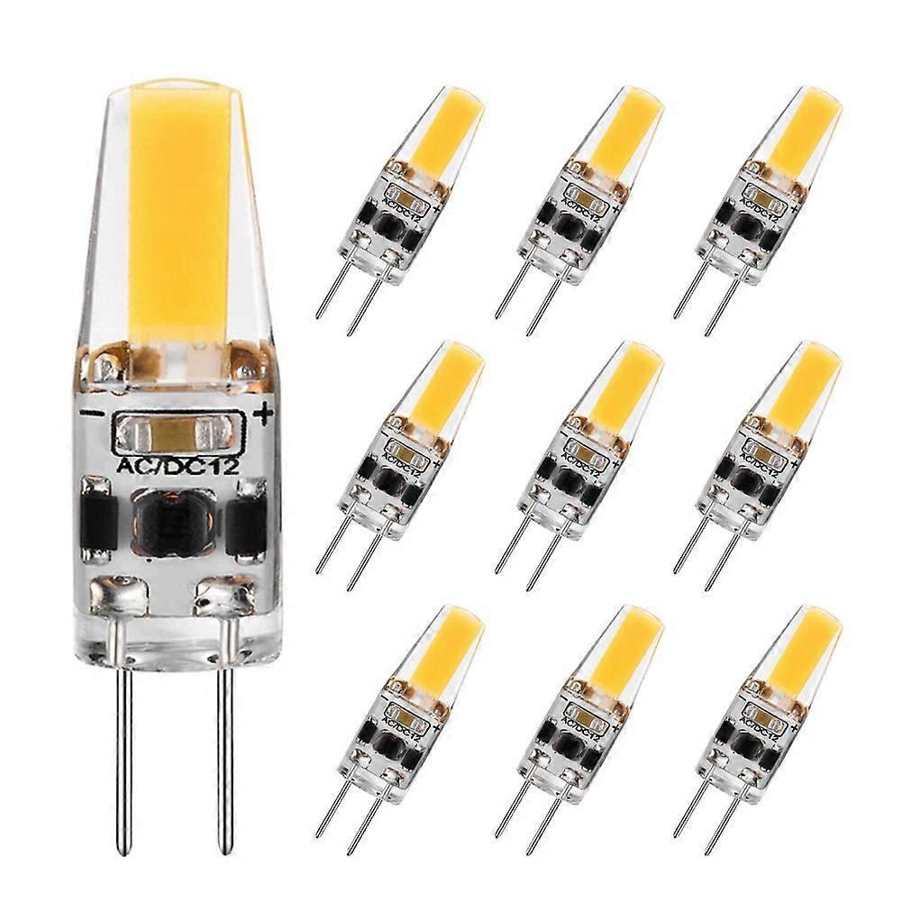 G4 LED Bulb 12V 4000K Natural White, Energy Saving Halogen Replacement for Under Cabinet, RV, Chandeliers, Landscape Lighting, 10 Pack