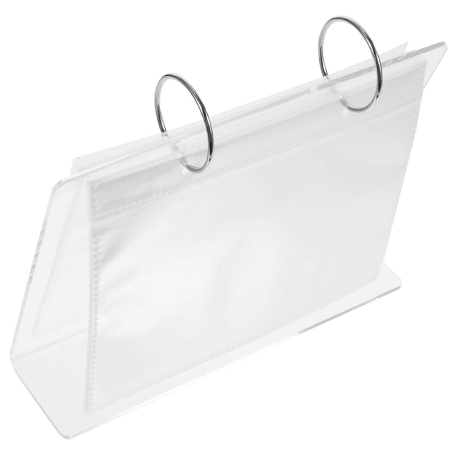 Transparent Acrylic Photo Book Holder for Desk Use 2Pcs Display Tool