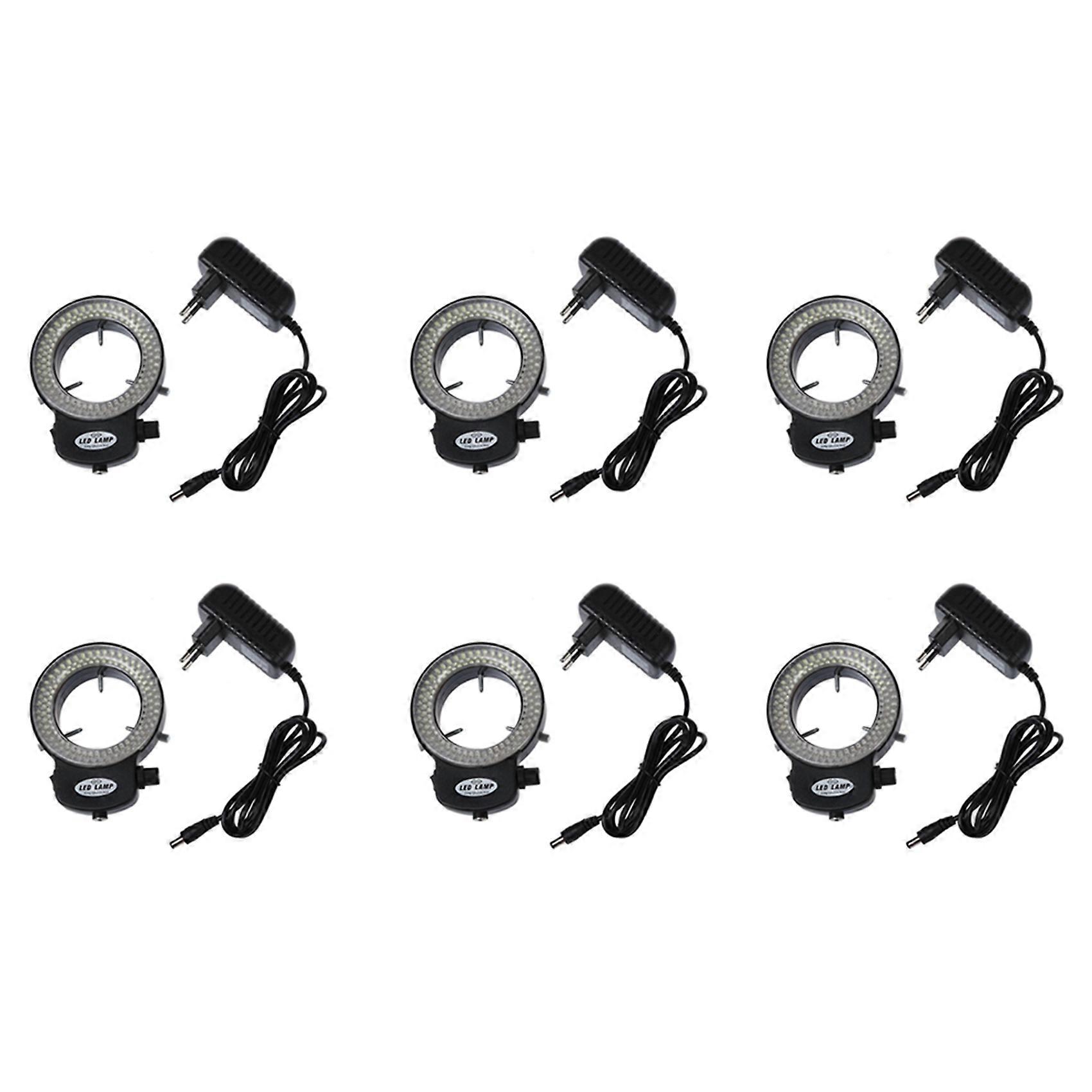 6X 144 LED Miniscope Ring Light Ring Light 0 - 100% Adjustable Lamp for Miniscope Ring Light