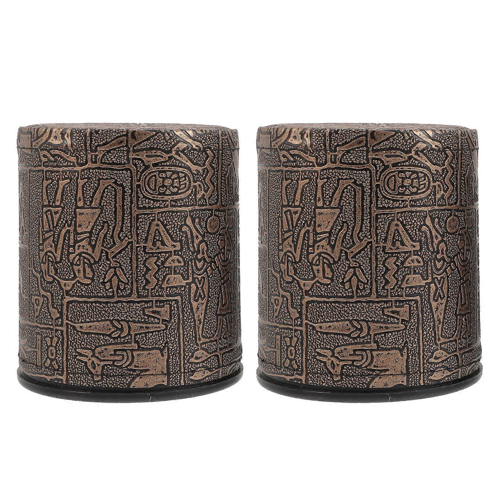 Cups Game Prop for Storage 2Pcs Dark Brown Entertainment