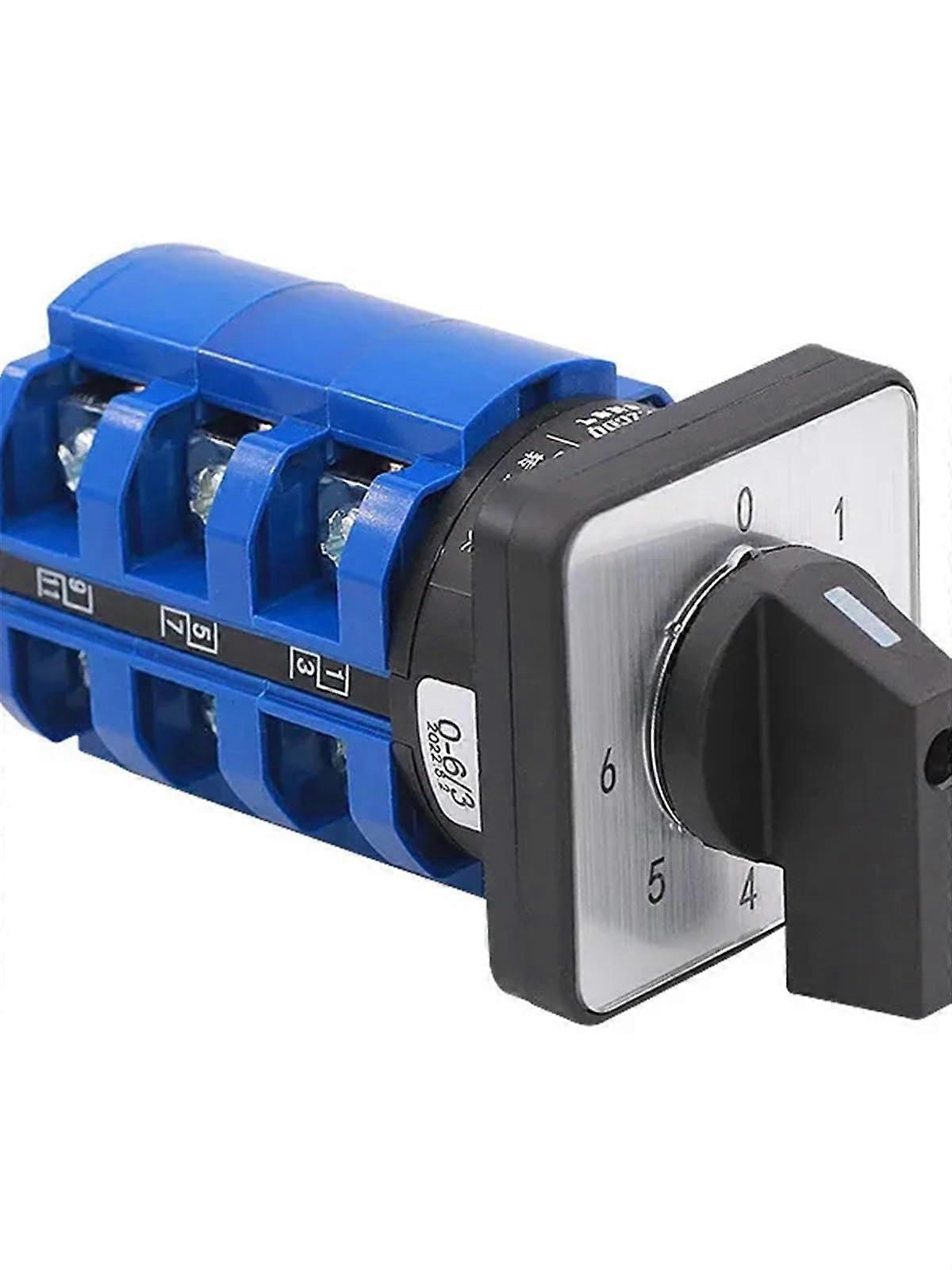 06 Position Rotary Cam Switch LW2663/3 SevenPosition 63A SingleLine SixCircuit, MultiGear Voltage Regulation, 1Pcs