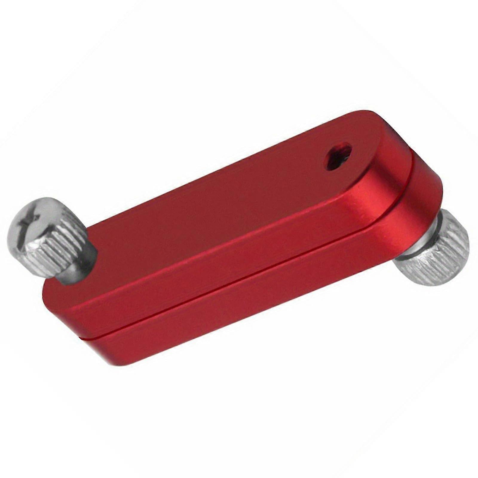 Adjustable Aluminum Ruler Stop Block for Precise Measurement and Marking, Red Locator Tool