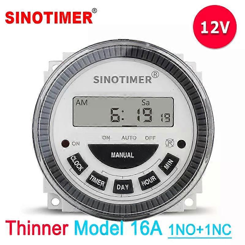 Digital Weekly Programmable 12V DC Timer Switch with Waterproof Cover with UL Listed Relay Inside Timer Switch