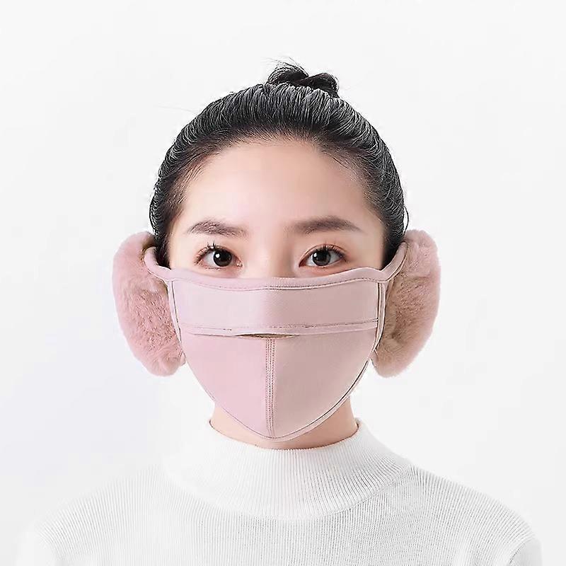 Masque facial chaud 2 en 1, cache-oreilles unisexe avec trou de respiration, r��sistant au froid, couvre-visage, cyclisme en plein air, rando