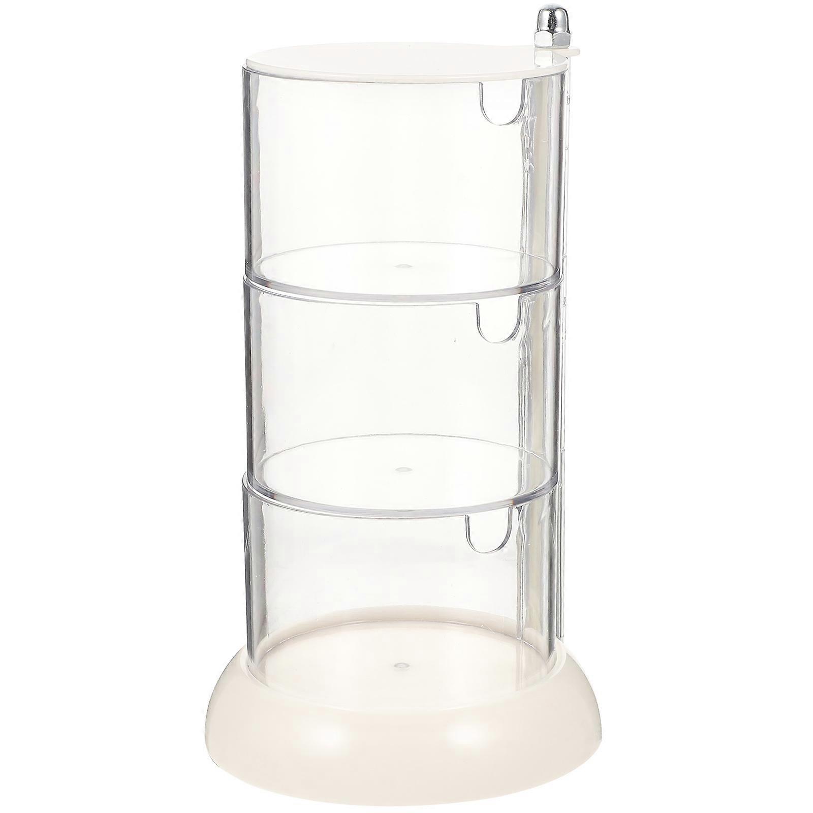 Makeup Pad Container Rotatable Cotton Sponge Holder for 2Pcs Storage