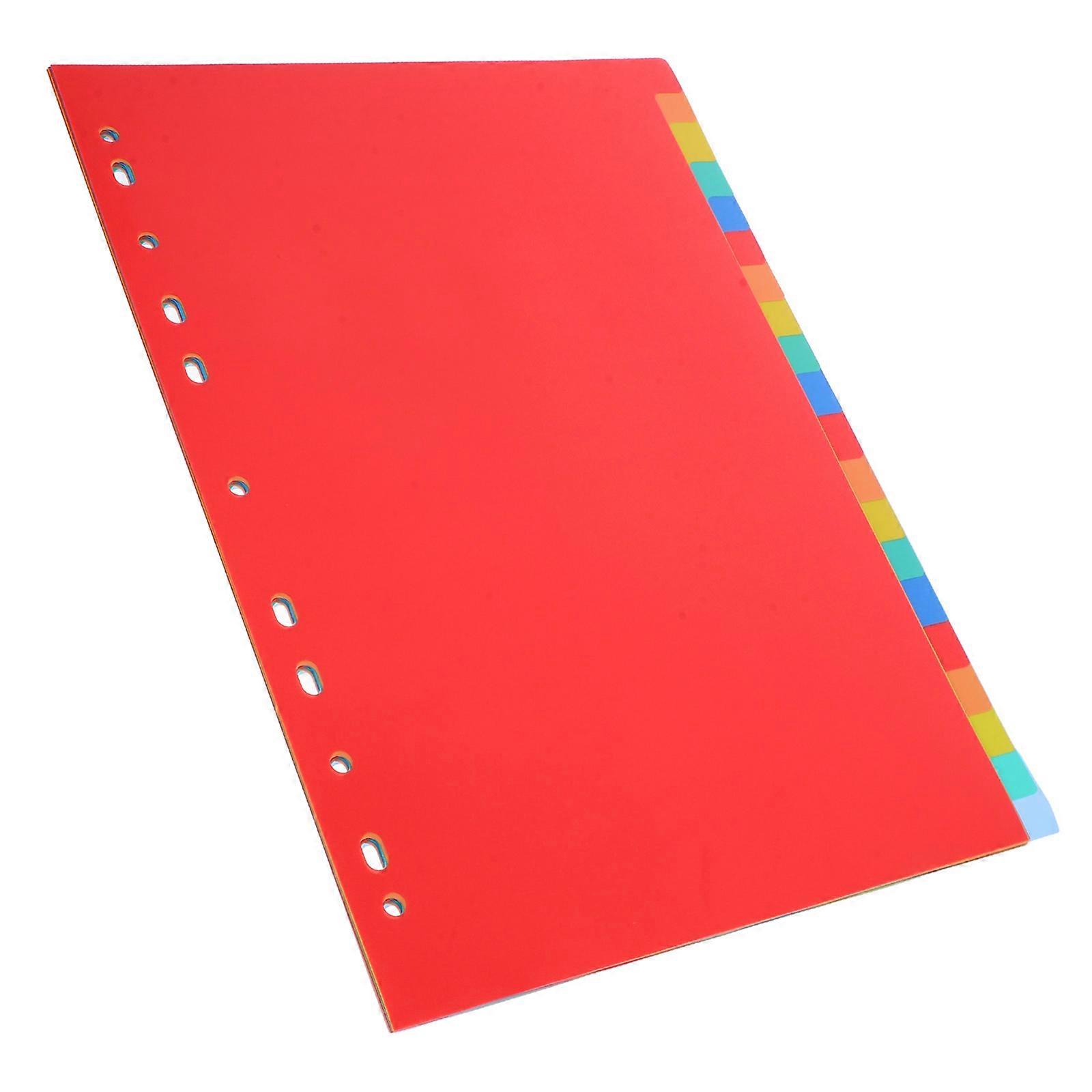 Red Binder Divider for Binder 3Sets Writable Tabs Loose-Leaf Dividers