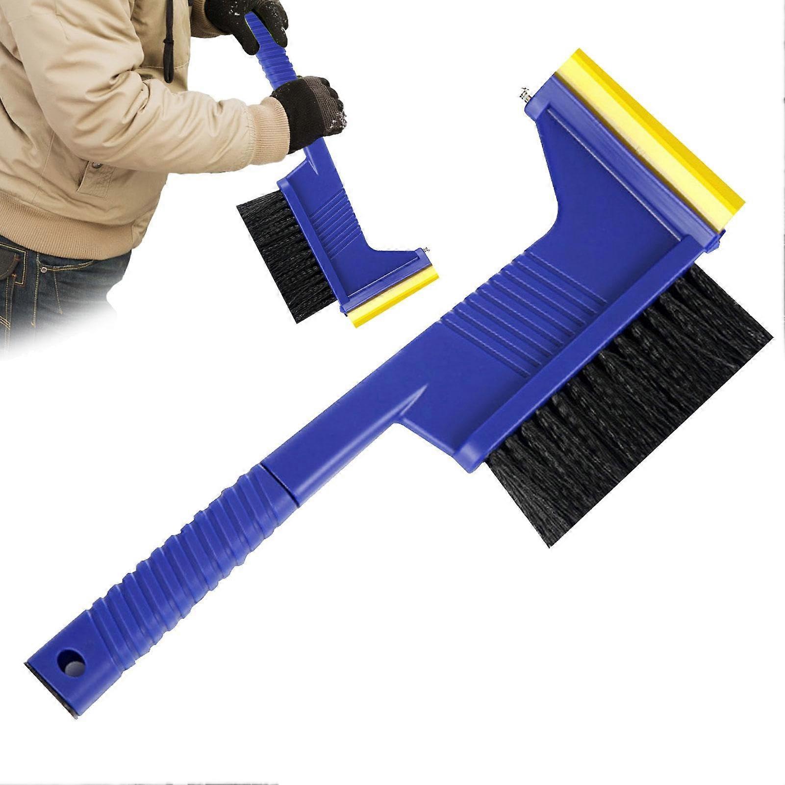 Car Snow Scraper with Brush 2 in 1 Design Heavy Duty Ice Scraper PaintSafe Extendable Handle