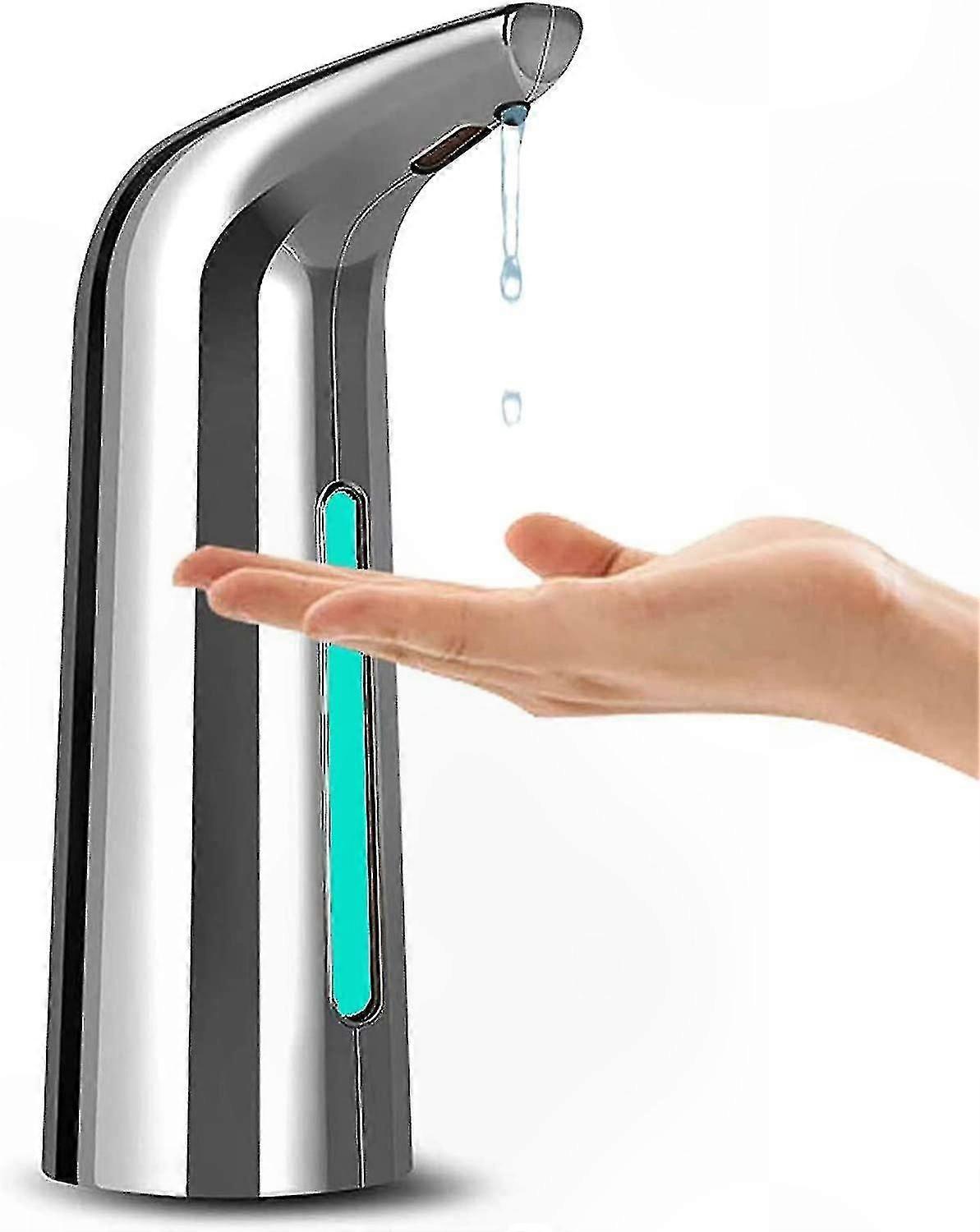 Touchless Automatic Soap and Hand Sanitizer Dispenser, Silver Hygiene Solution for Liquid Cleansers