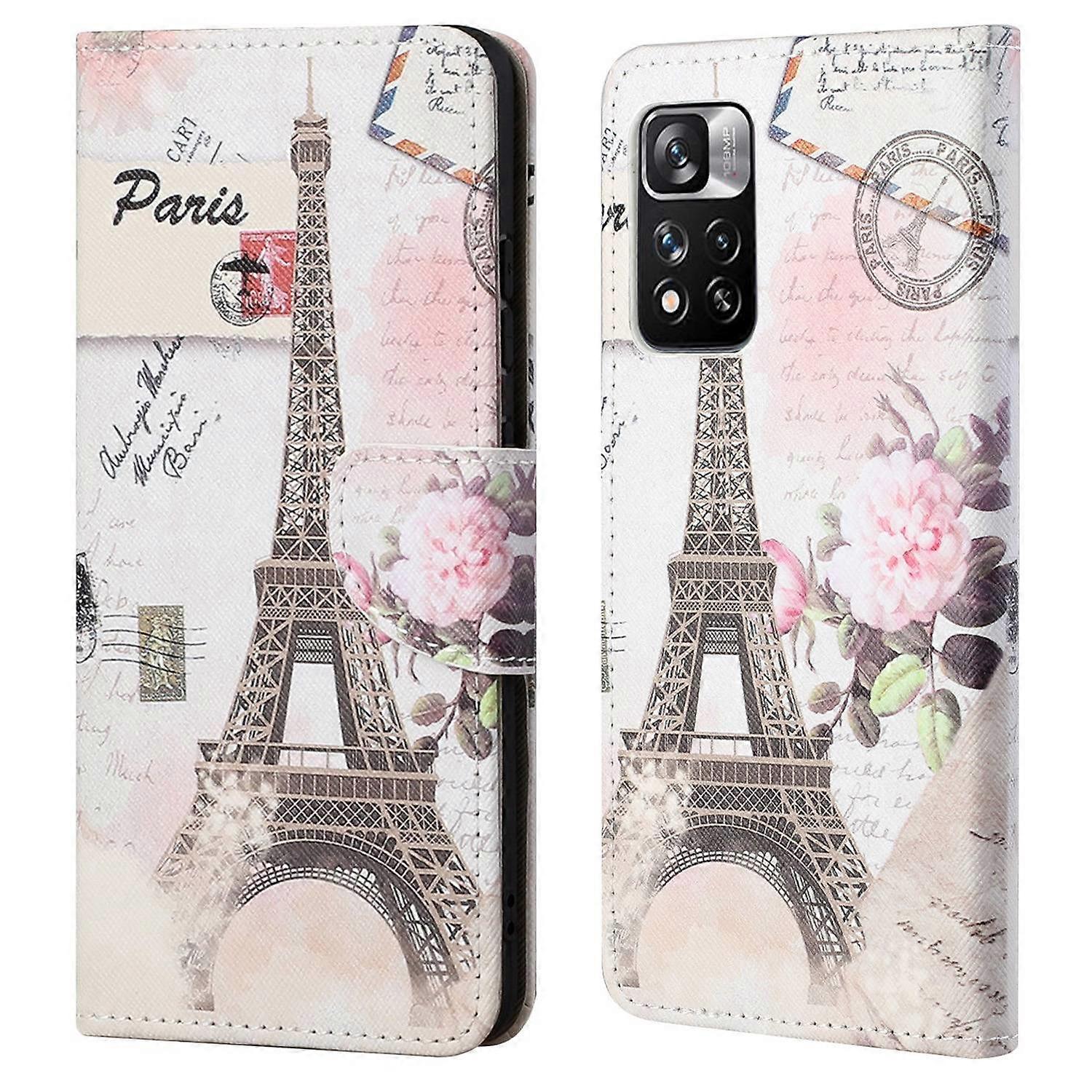 Stylish Pattern Printing Phone Case Anti-fall Cross Texture PU Leather Wallet Cover with Stand for X