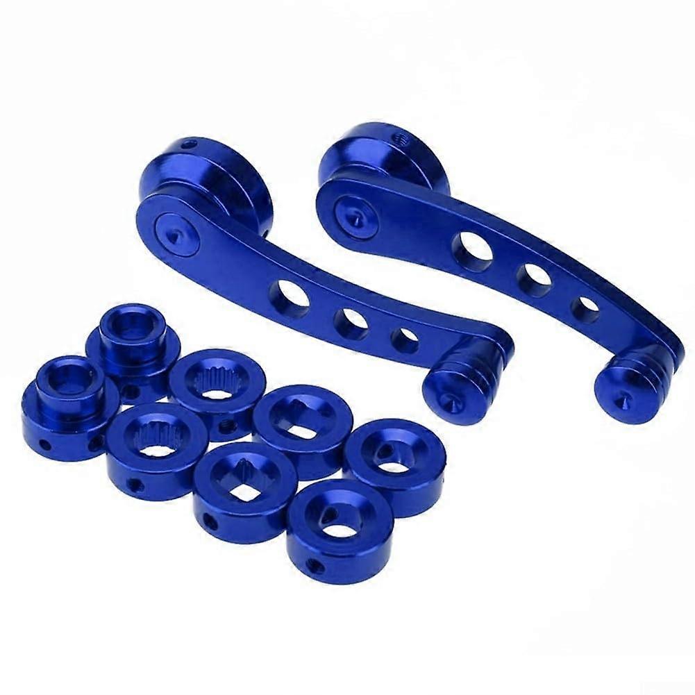 Car Window Crank Handle, Blue Aluminum, Ergonomic Grip, Universal Manual Window Replacement, 2 Pack