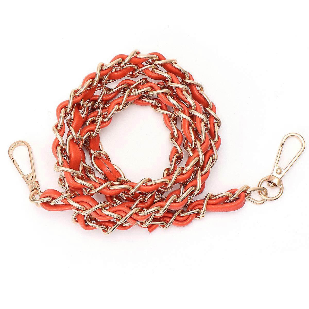 Handbag Chain Strap Pu Metal Removable Diy Projects Everyday Use 2Pcs